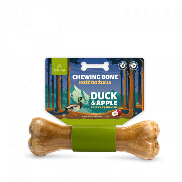 Pokusa Kość do żucia Kaczka z jabłkiem 17 cm - Feel The Wild Chewing Bone DUCK & APPLE